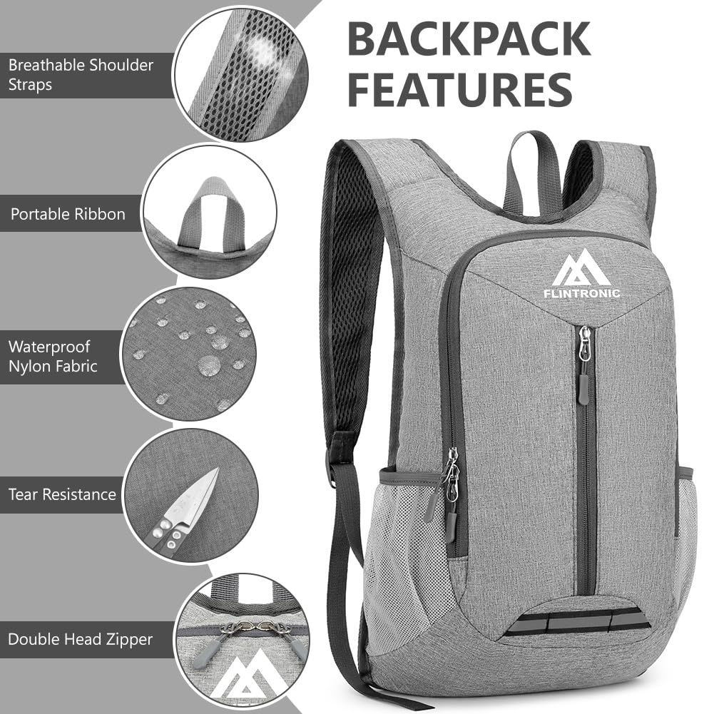 flintronic Foldable Backpack, Ultra Lightweight Rucksack, 16L Hiking Backpack - Image 2