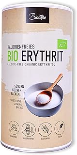 Bio Erythrit 800g kalorienfreie Biosüße - kalorienfreier Kristallzuckerersatz, Vegane & zahnfreundliche Zucker Alternative - zuckerfrei 0 kcal, biologisch, glutenfrei