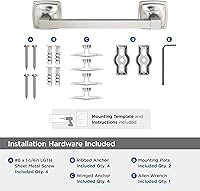 Vista 4 de Amerock Stature de níquel cepillado de 8 pulgadas (203 mm) Toallero, BH36095G10