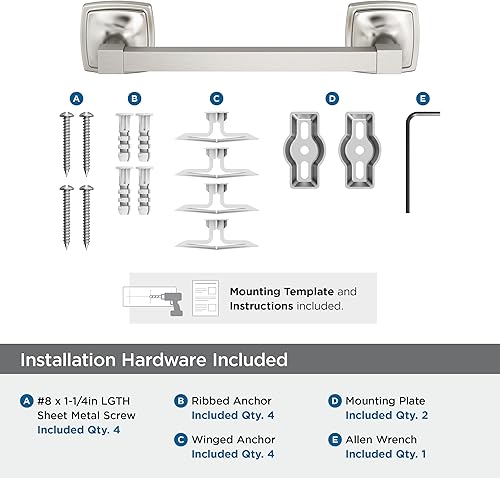 Vista 184 de Amerock Toallero negro mate – 7-9/16 pulgadas (7.559 in) de longitud – Soporte para toallas de baño y cocina Mate negro