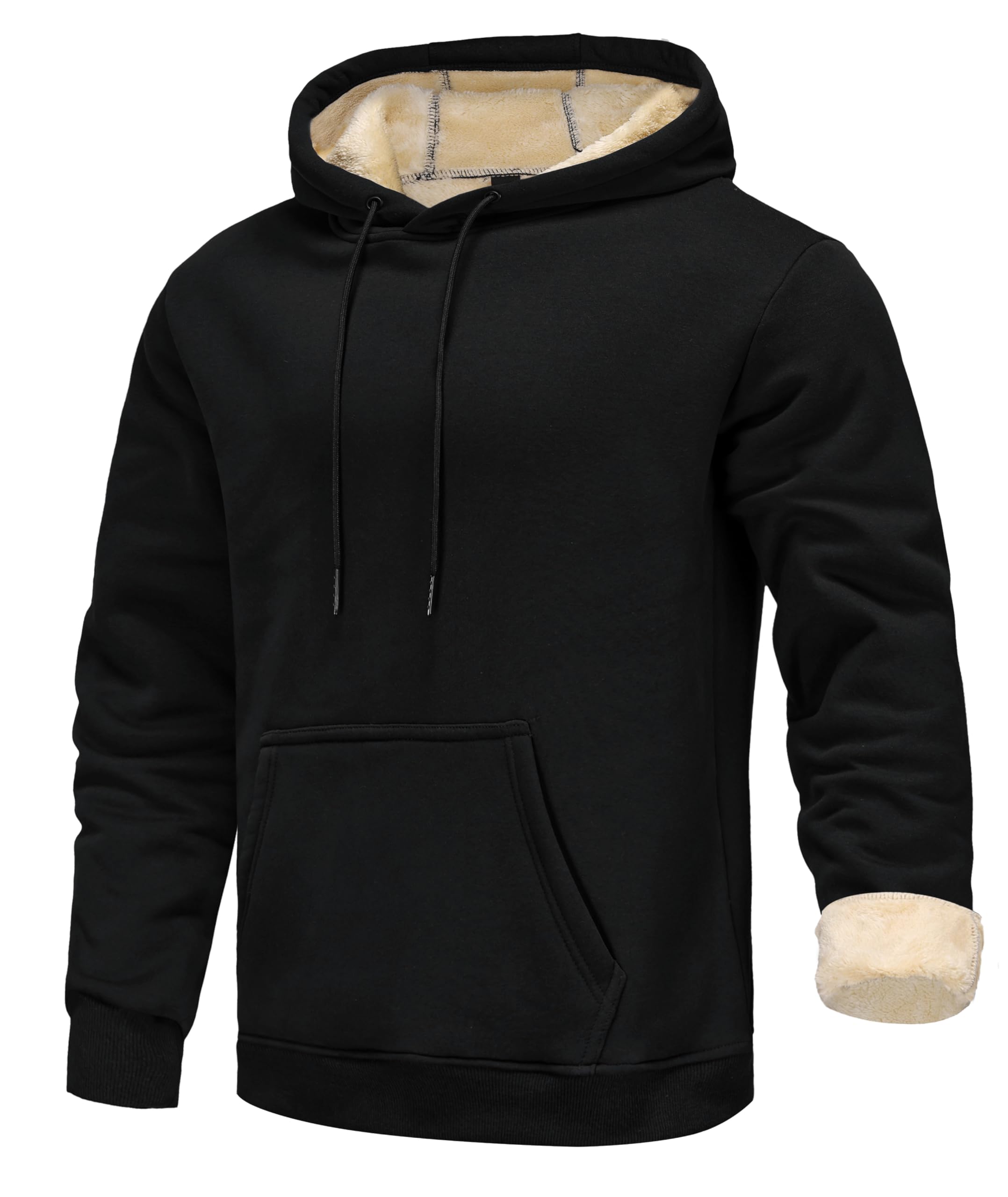 Djtnzdm Felpa Uomo Cappuccio Invernale Felpe Termica Sportiva Uomo Casual Hoodie Leisure Foderato Felpa Calda Uomo Manica Lunga Pullover Giacca in Pile Uomo Sweatshirt