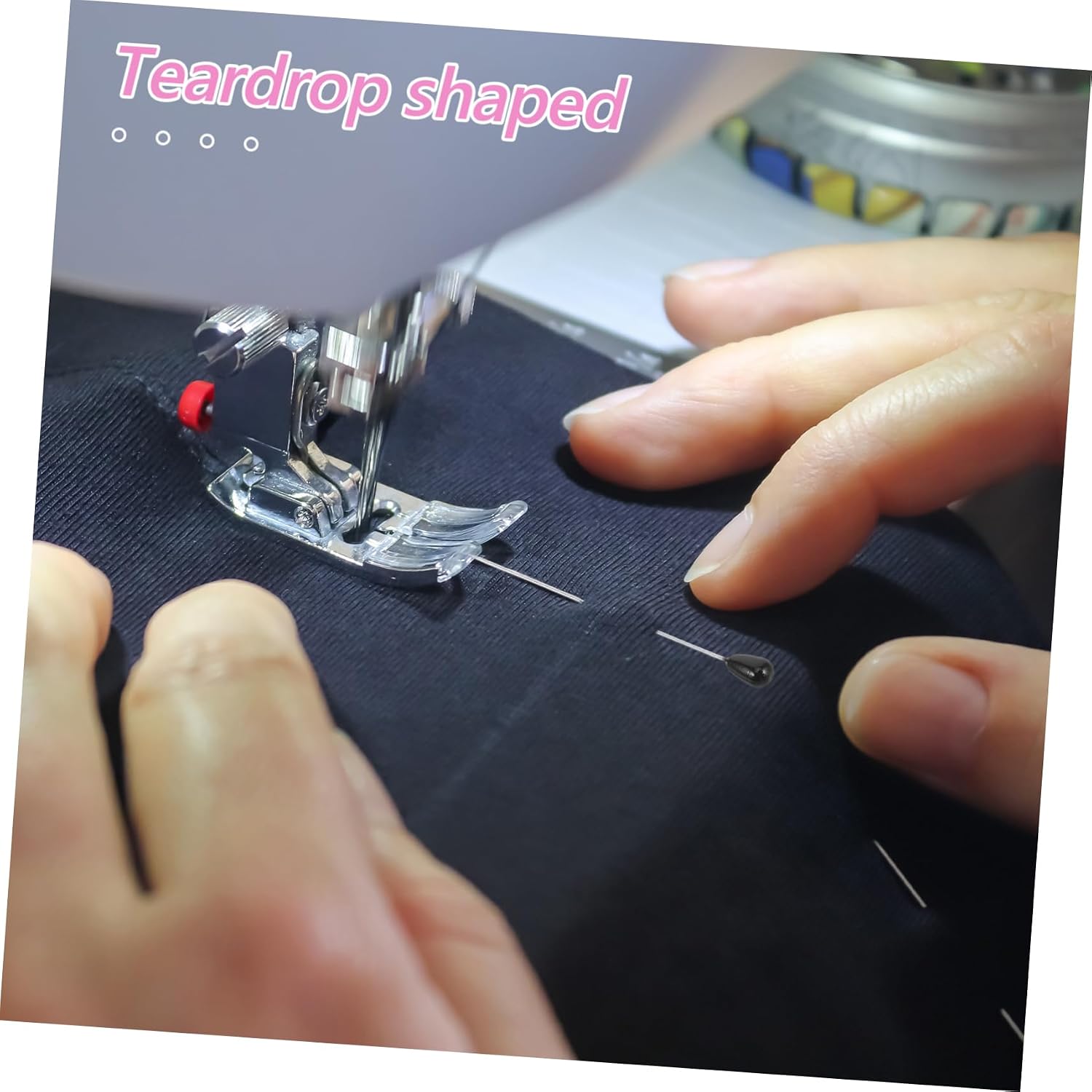 DOITOOL 100pcs Teardrop Pearl Head Pins Large Straight Pins for Sewing Quilting and Craft Projects Fabric Dressmaking Tools with Protective Design and Versatile