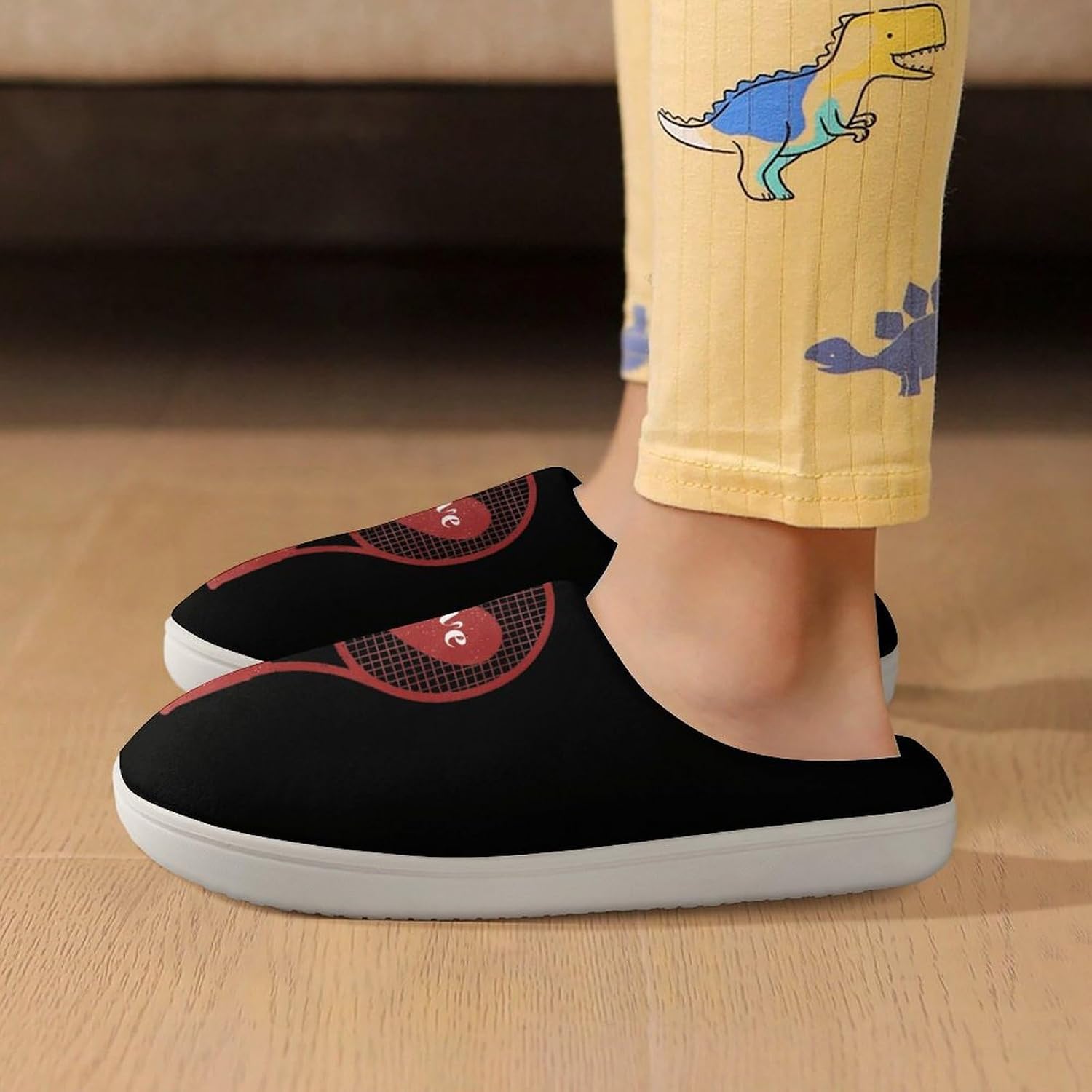 Love Tennis Cute Cotton Slippers Anti-slip House Shoes Funny Slipper Indoor Outdoor