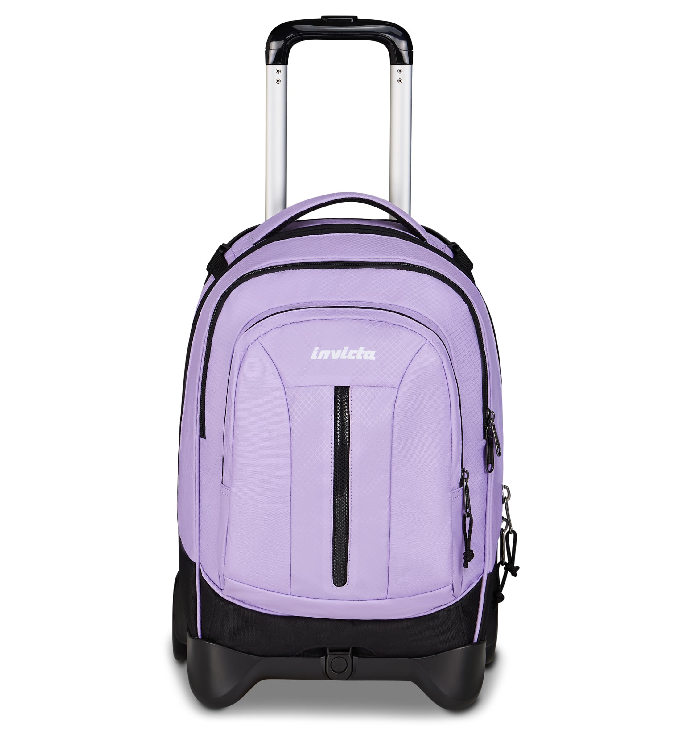 Invicta Trolley Plug Led, Lilla, 34 L, Doppio Scomparto, Led frontale incorporato, Cross-over System, Tasca attrezzata, Tasca porta pc, Tasca portaborraccia, Scuola media e superiore, Ragazza