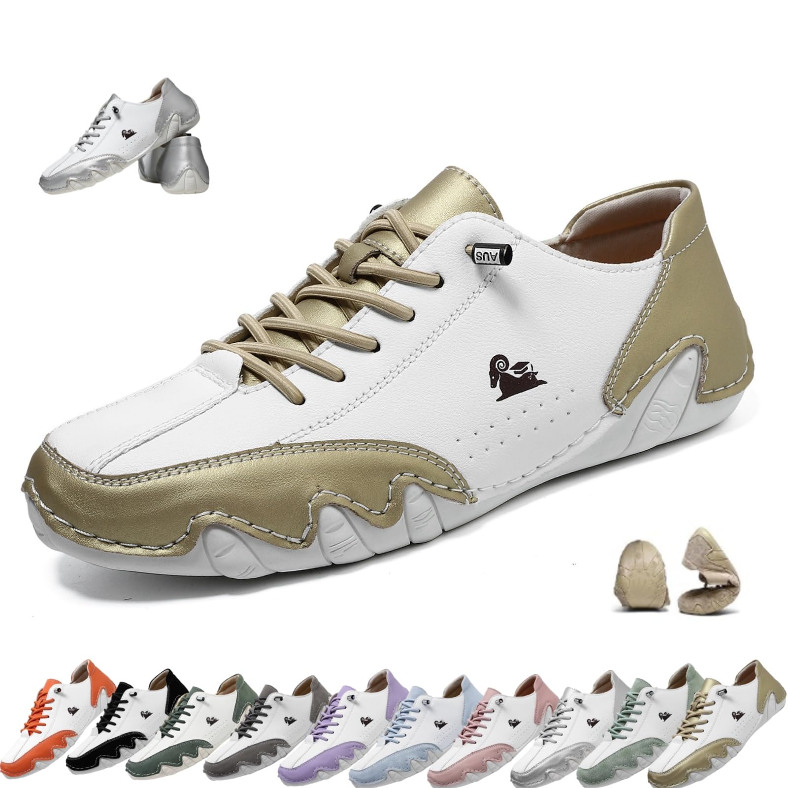Handgefertigte Leder-Low-Top-Wanderschuhe für Herren und Damen
