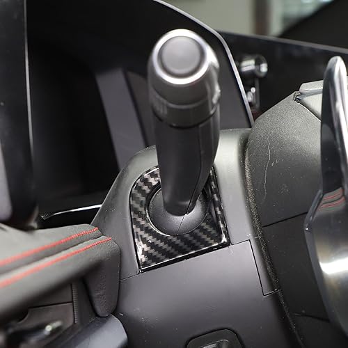 Miniatura 4 de Cubierta de la base de la palanca de giro para Chevrolet Corvette C8 2020-2024 ABS decorativo Adhesivo de protección interior Accesorios (patrón de