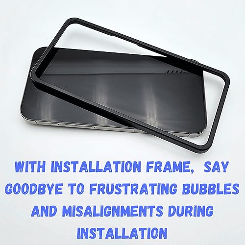 Miniatura 8 de DamavandGlass - Paquete de 3 protectores de pantalla de vidrio HD para iPhone 15 Pro Max 6.7 pulgadas + 3 protectores de lente de cámara + marco de