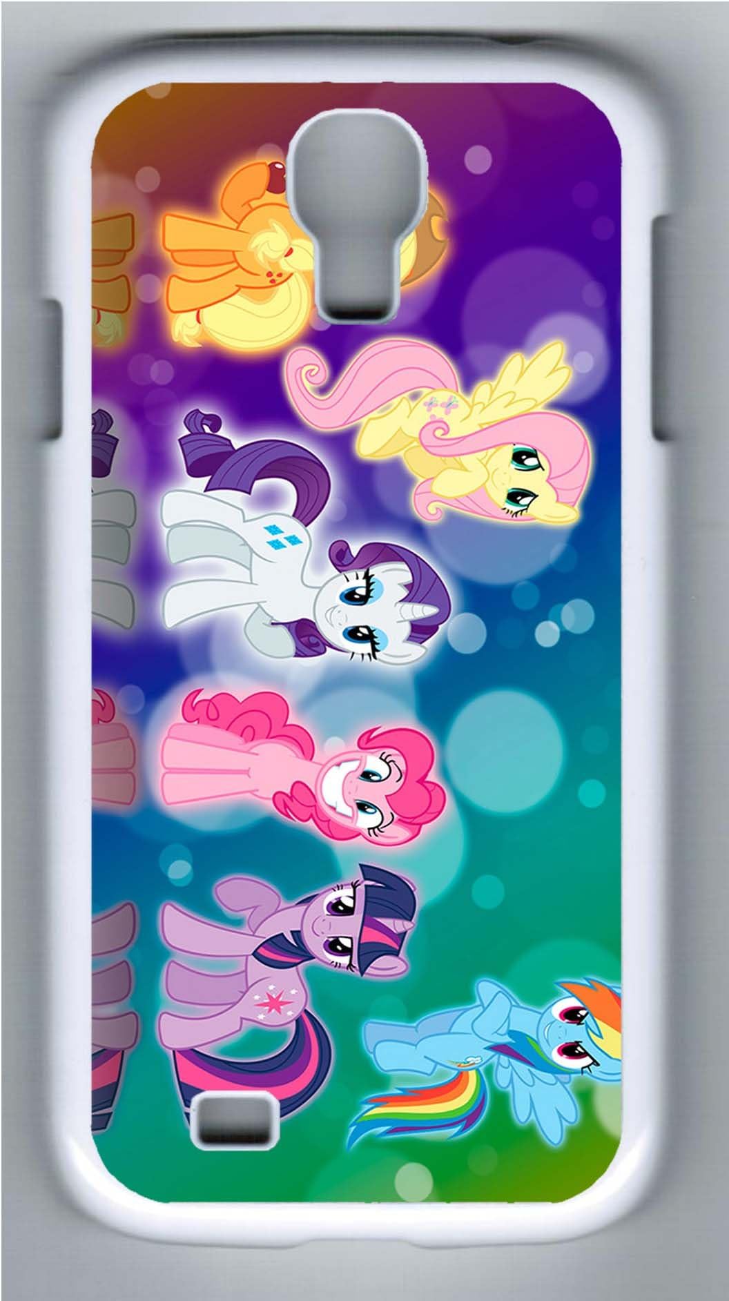 S4 Case, Galaxy S4 Case, Customize Samsung Galaxy S4 Hard Plastic White Protective Case Shock-Absorption Bumper Case for New Galaxy S4 - My Little Pony Fim Six Mane