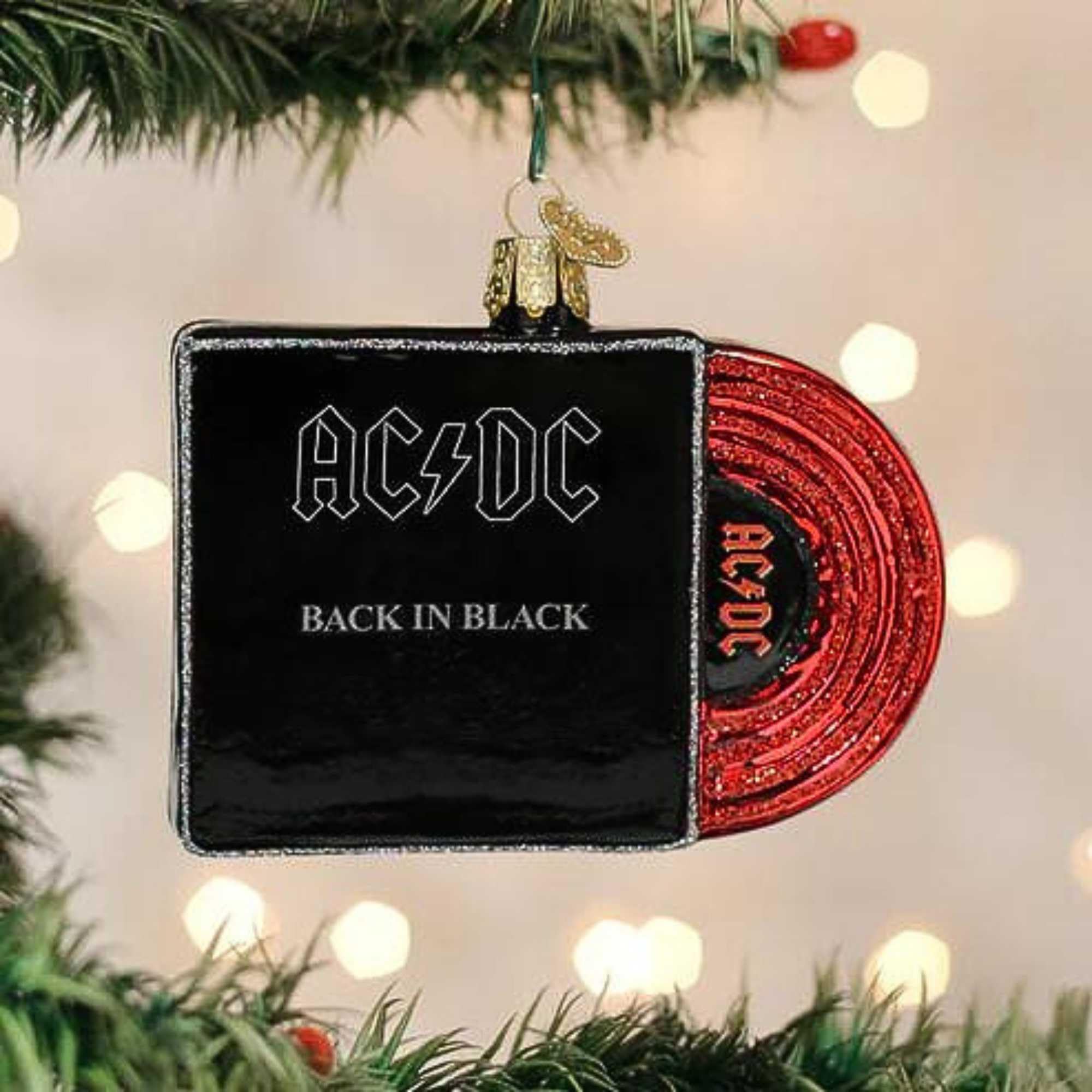 アルバム飾り クリスマスオーダー受付中\( 'ω')/ Amazon.com: Old World Christmas Back in Black Album Cover Glass