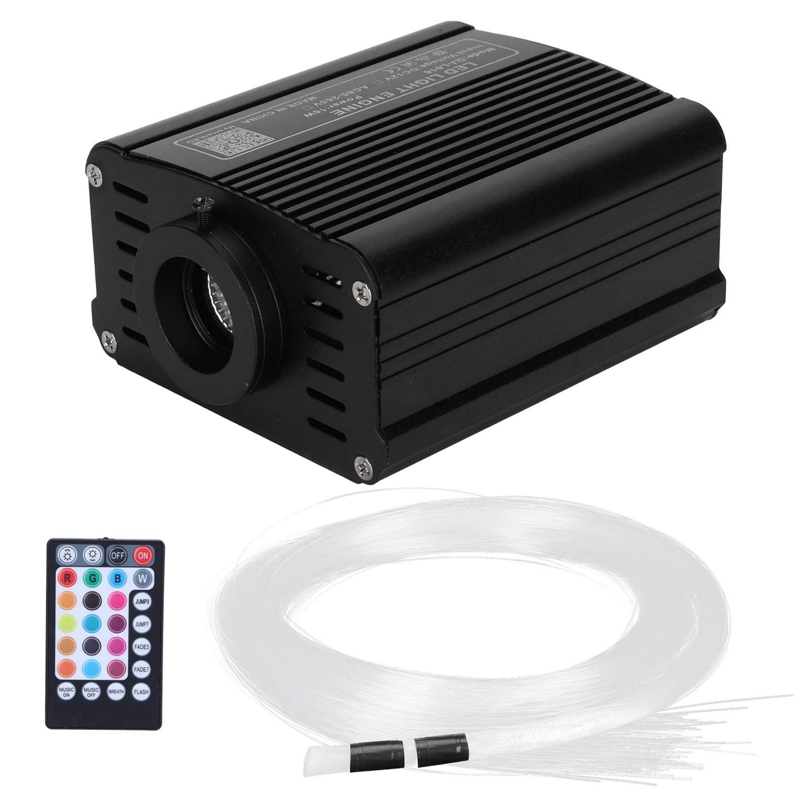 TOPINCN Glasfaser Lampe LED-Farbwechsel-Lichtwellen Leiter mit 2m Glasfaser Kabel RGBW Befestigung Decken Leuchte Lampe APP-Steuerung für Heim-Auto-Dekoration