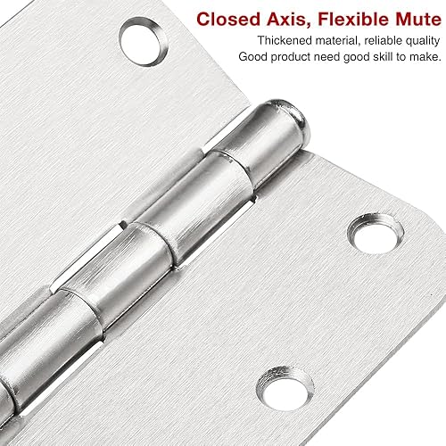 Vista 22 de Bisagras de puerta de latón satinado de 3.5 x 3.5 pulgadas, bisagras de puerta doradas interiores para puertas, paquete de 12 bisagras de puerta