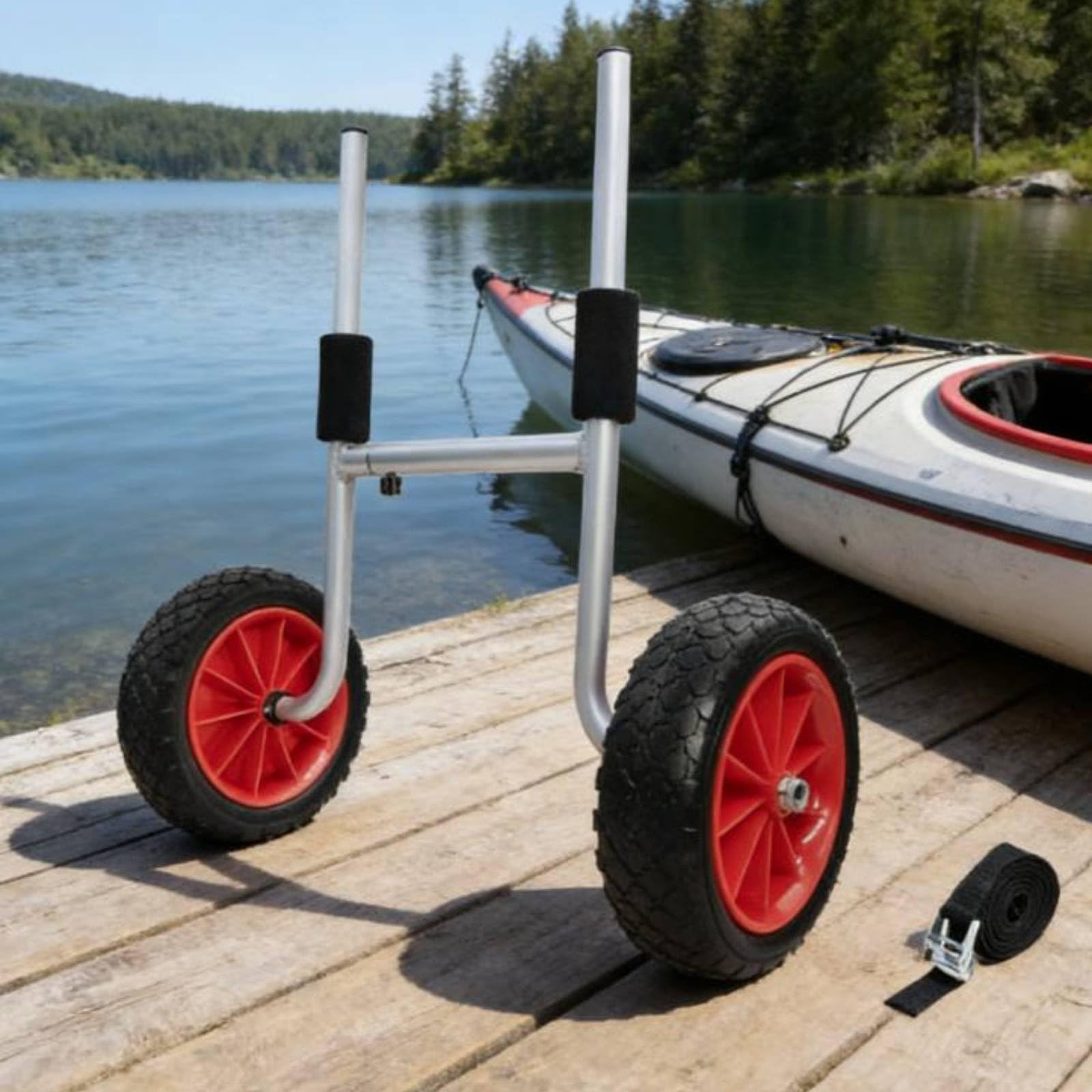 predolo Carro Ajustable para Kayak Ligero Carro Porta Kayak Desmontable Carrito de Transporte para Canoa para Playa