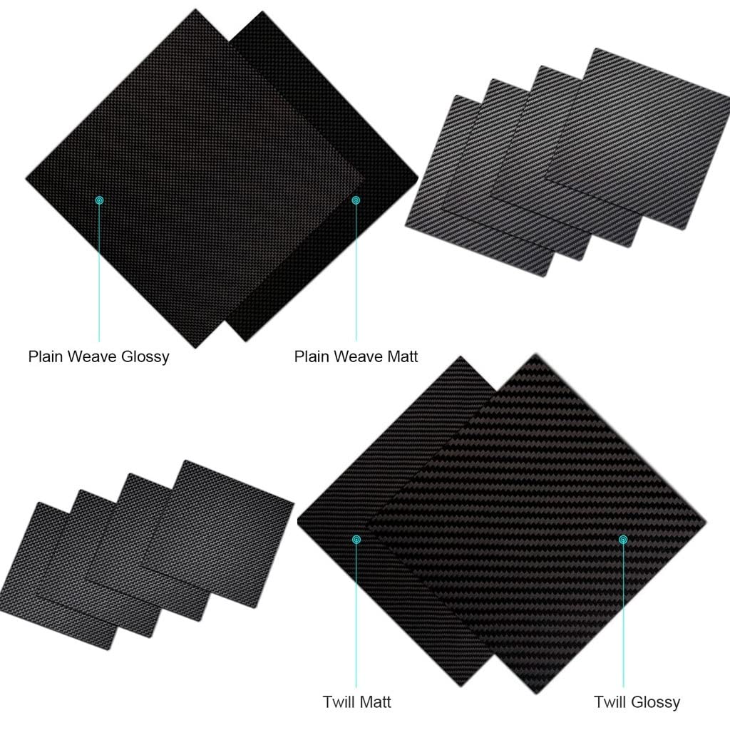 0.5-6MM 125X75 Mm 3K Plain Matte Glossy Carbon Plate Panel Sheets High Composite Hardness Material Carbon Fiber Board, 1PCS (Color : 1.0mm plain matte)