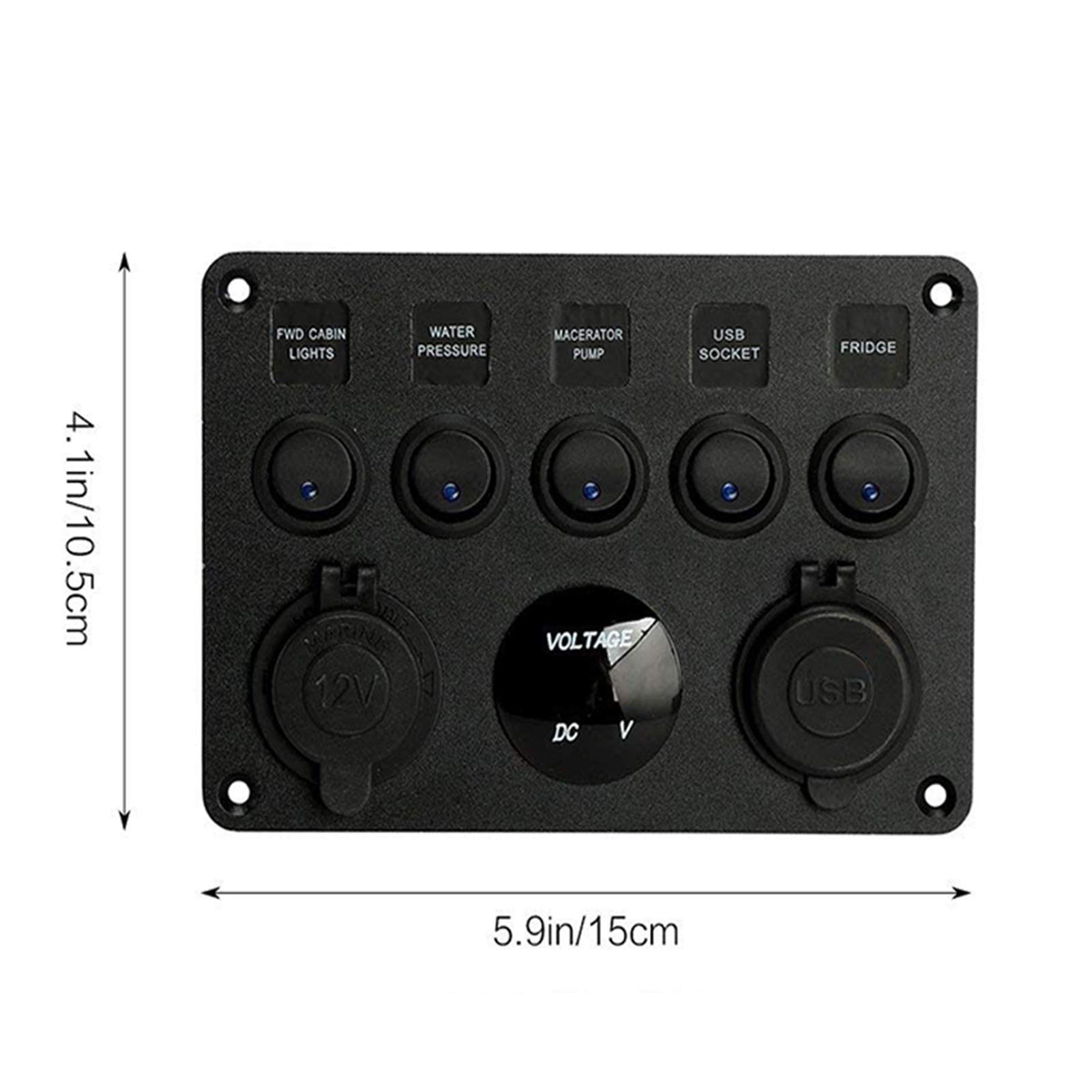 4 5 8 Gang Light Auto Rocker Switch Panel, do samochodu, kampera, łodzi, jachtu, wyłącznika obwodu 12 24 V