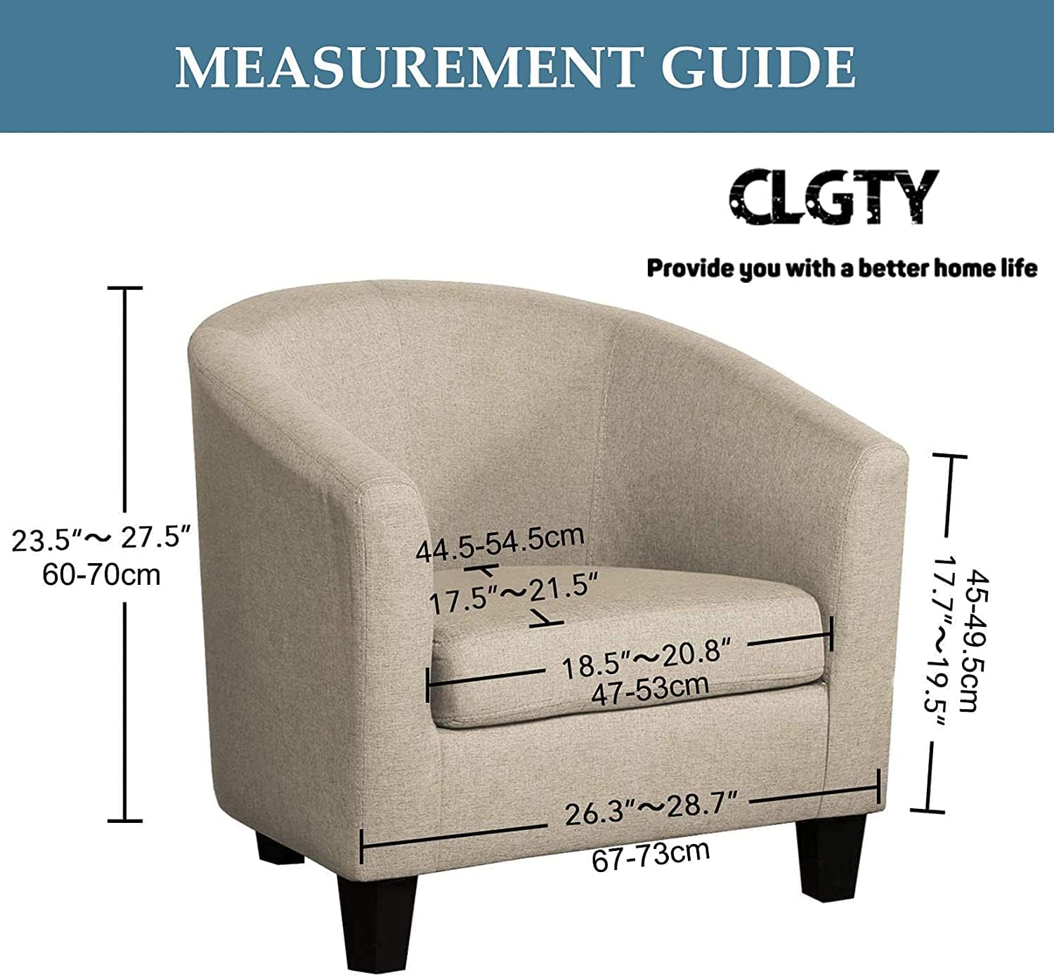 Tub Chair Cover, 2 Piece Stretch Club Chair Slipcover Spandex Fabric Non Slip Washable Armchair Covers for Kids Pets Cat Dog (Color : G, Size : 2 Piece)