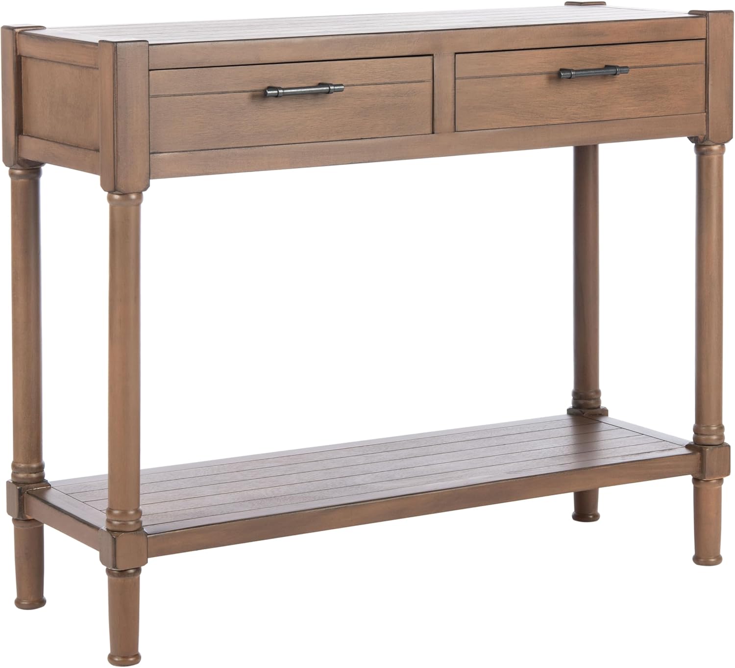 Safavieh Home Collection Filbert Brown 2-Drawer Bottom Shelf Console Table
