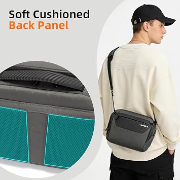 Compact Camera Bag Sling, Padded Photography Case Crossbody forTravel