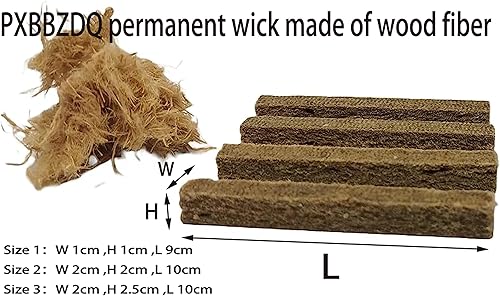 Miniatura 8 de Mechas de madera cruzada para hacer velas, 75 mechas de madera agrietada para velas (25 juegos)