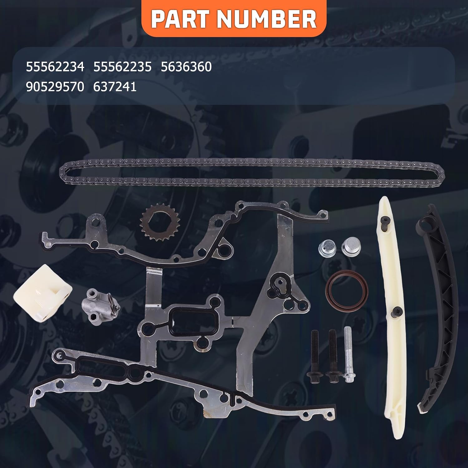 55562234 Timing Chain Kits Fit for VAUXHALL CORSA D 1.2L 1.4L 2006-2014 for A12XER A14XEL A14XER ENGINE Replace for 55562235 5636360