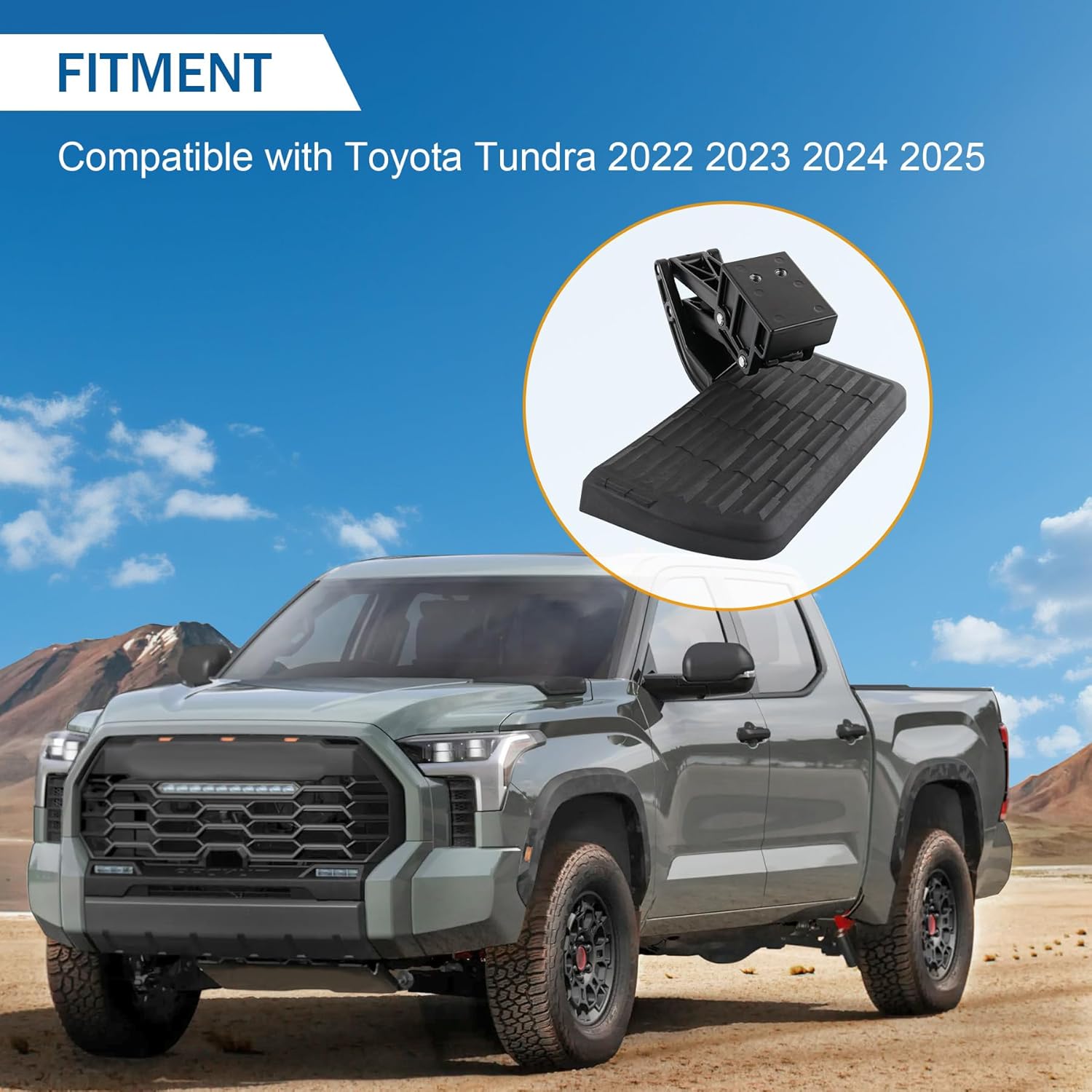 Rear Bed Step Tailgate Bedstep PTS30-34000 Replacement for Toyota Tundra 2022 2023 2024 Folding Truck Step Retractable Bumper Tailgate PTS3034000