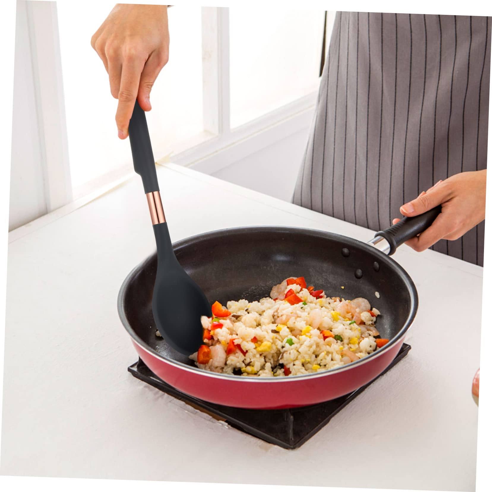 Spaghettiheber Aus Silikon Nudel Löffel Praktischer Dichter Löffel Mit Sieb Für Küche Kochen