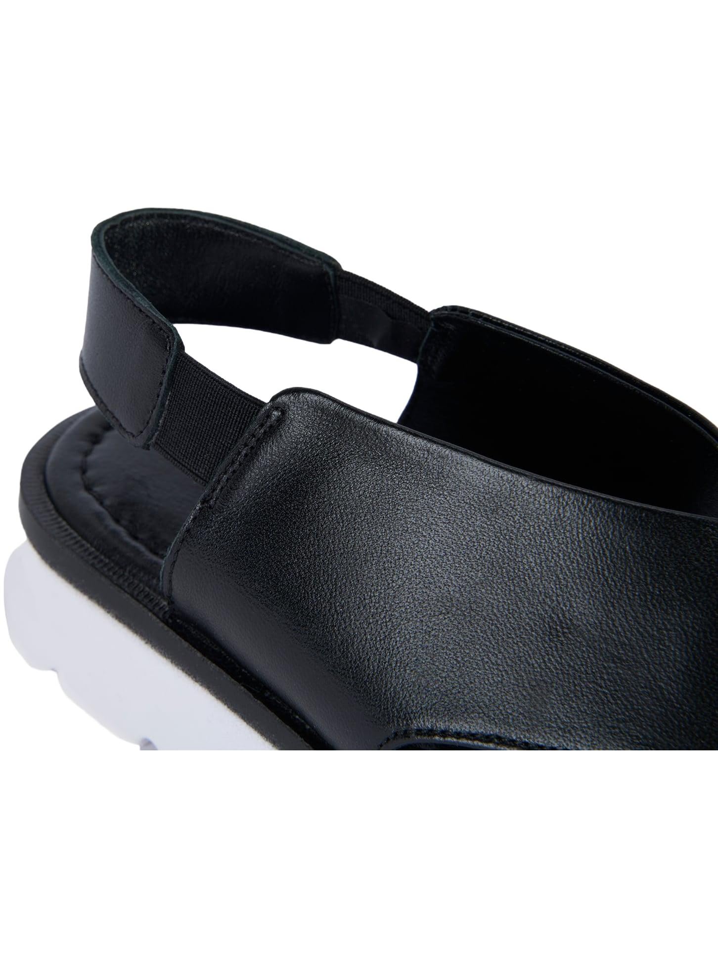 DESA Sandalias de piel con tiras cruzadas para mujer