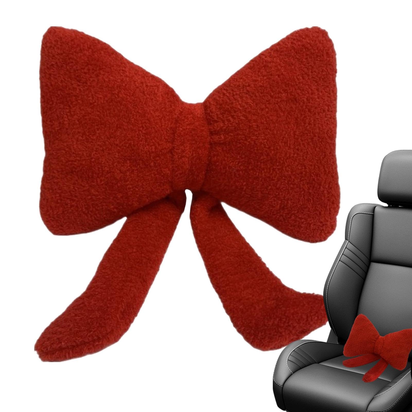Cuscino A Fiocco In Raso 50x35 Cm – Morbido E Decorativo Per San Valentino – Colore Rosso Macchia – Per Divano E Letto - 3