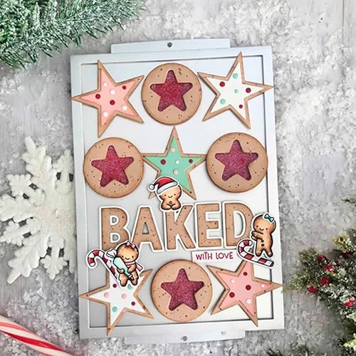 Miniatura 4 de Juego de 21 piezas de troqueles de metal con marco redondo de anidación, marco circular de anidación, para boda, troqueles de corte para