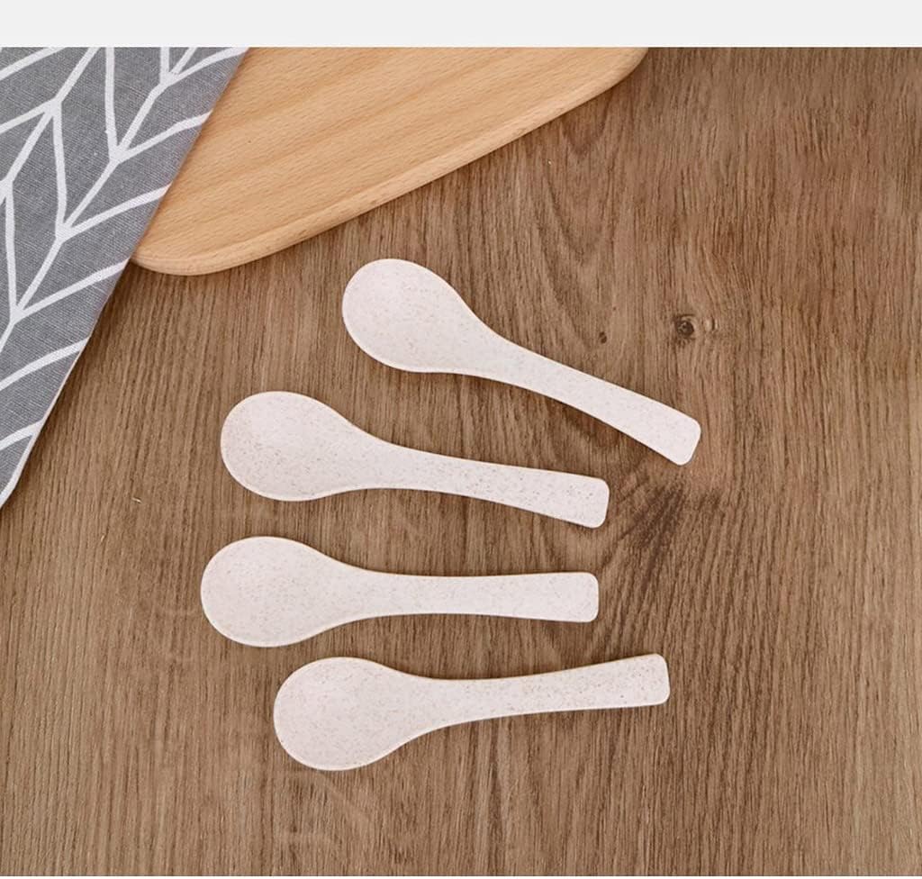 Tea Spoons PP Material Spoon Soup Spoons Eating Spoon Coffee Stirring Tablespoon Cake Dessert teaspoons Ice Tea Spoons (Color : A, Size : 4 Pieces) (A 4 Pieces)