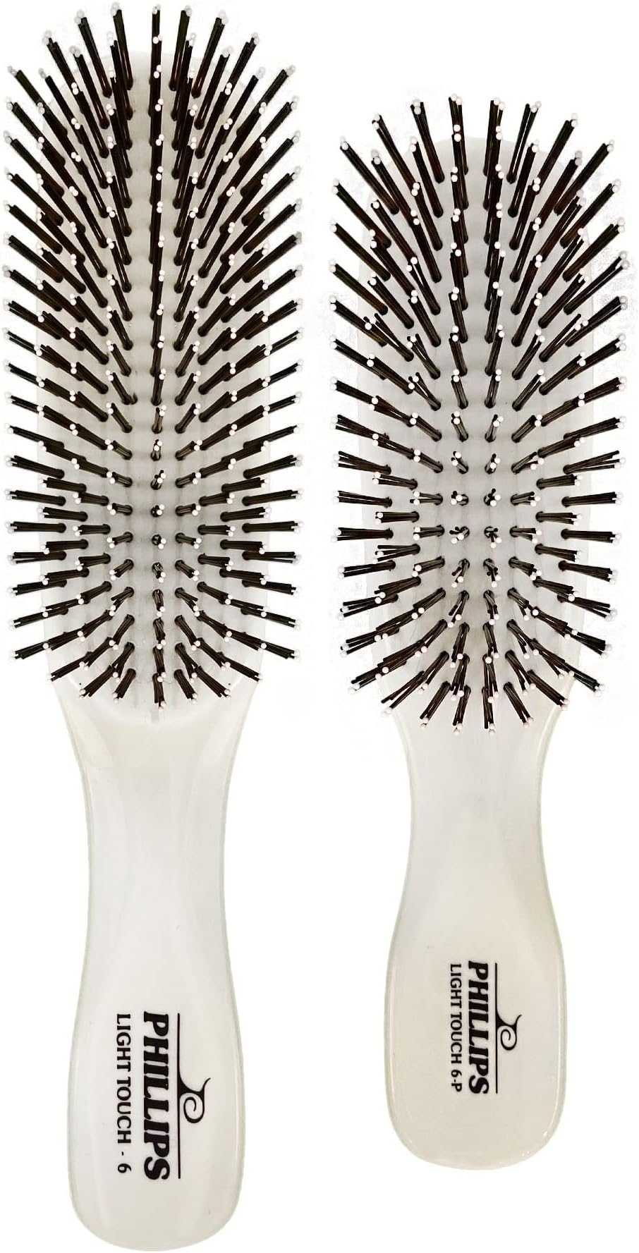 Light Touch 6 Hair Brush and Petite Sized Combo Pack