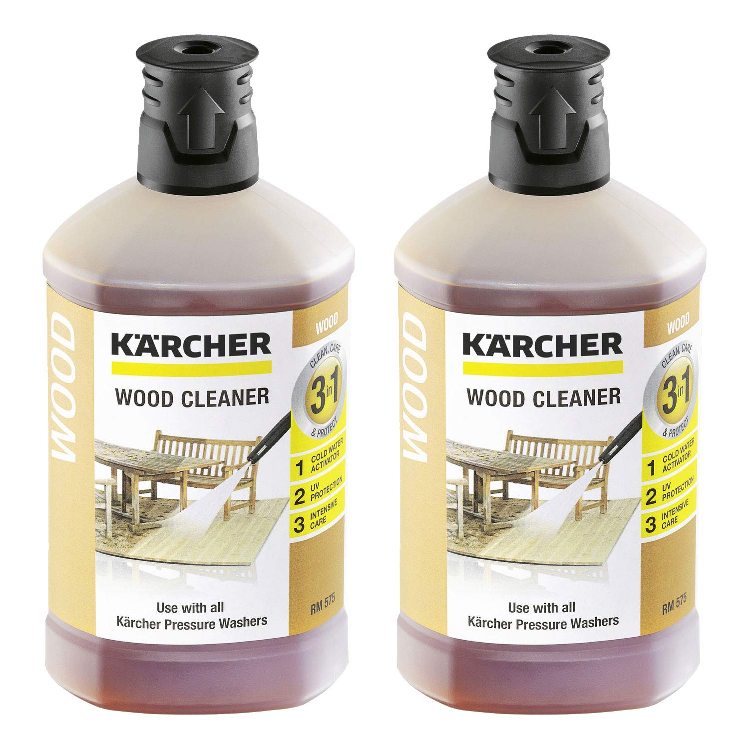 2x Kärcher RM 612 Nettoyant bois 3 en 1 pour nettoyeurs haute pression (1000ml)