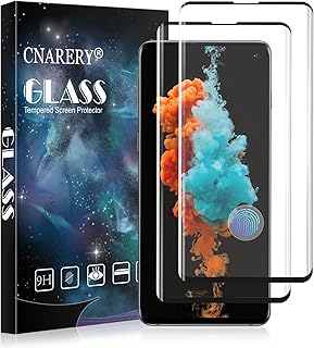 [2 Pack]Cnarery Screen Protector for Samsung Galaxy S10, Support Fingerprint Tempered Glass Film for Samsung S10[Easy Installation] [Bubble Free][Fingerprint Circle Design]