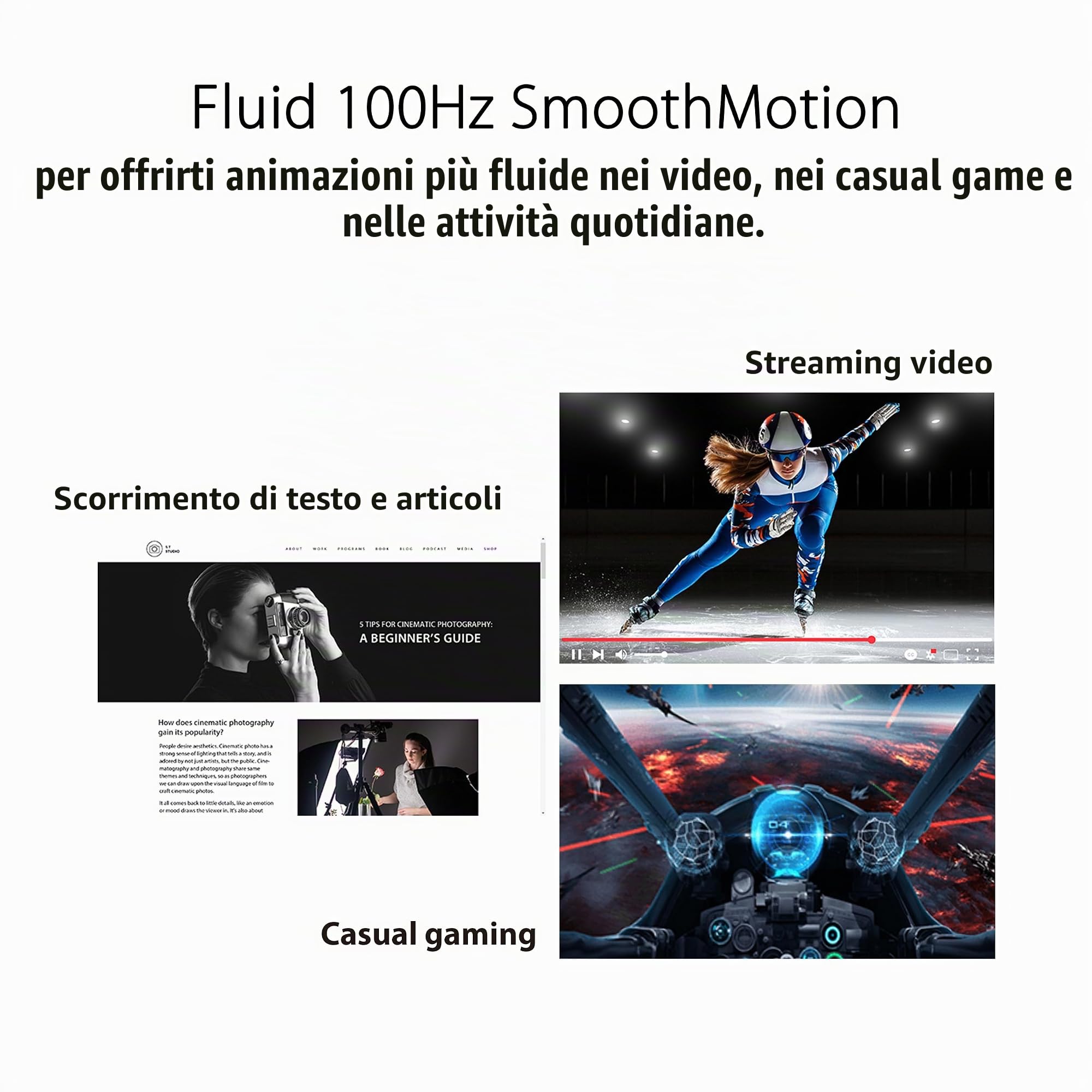 ASUS VA24DQF Monitor Eye Care Gaming da 24” pollici (23.8), IPS, Full HD, Frameless, 100Hz, Adaptive-Sync, Tempo di Risposta 1ms MPRT, HDMI, DisplayPort, Filtro Luci Blu, Antisfarfallio, Nero