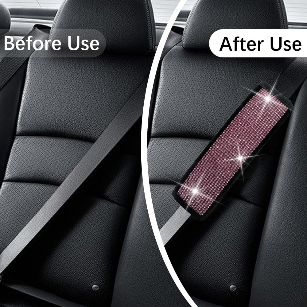 JDDRY 2PC Car Seat Belt Covers Soft Shoulder Pad,Pink image 5