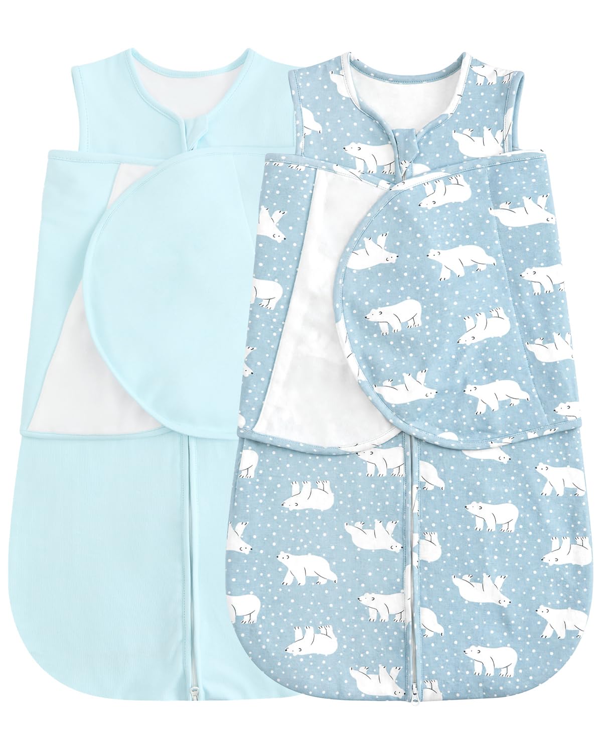 WYTbaby 1.0 TOG Baby Swaddle Sleeping Bag - 100% Cotton Newborn Wearable Blanket
