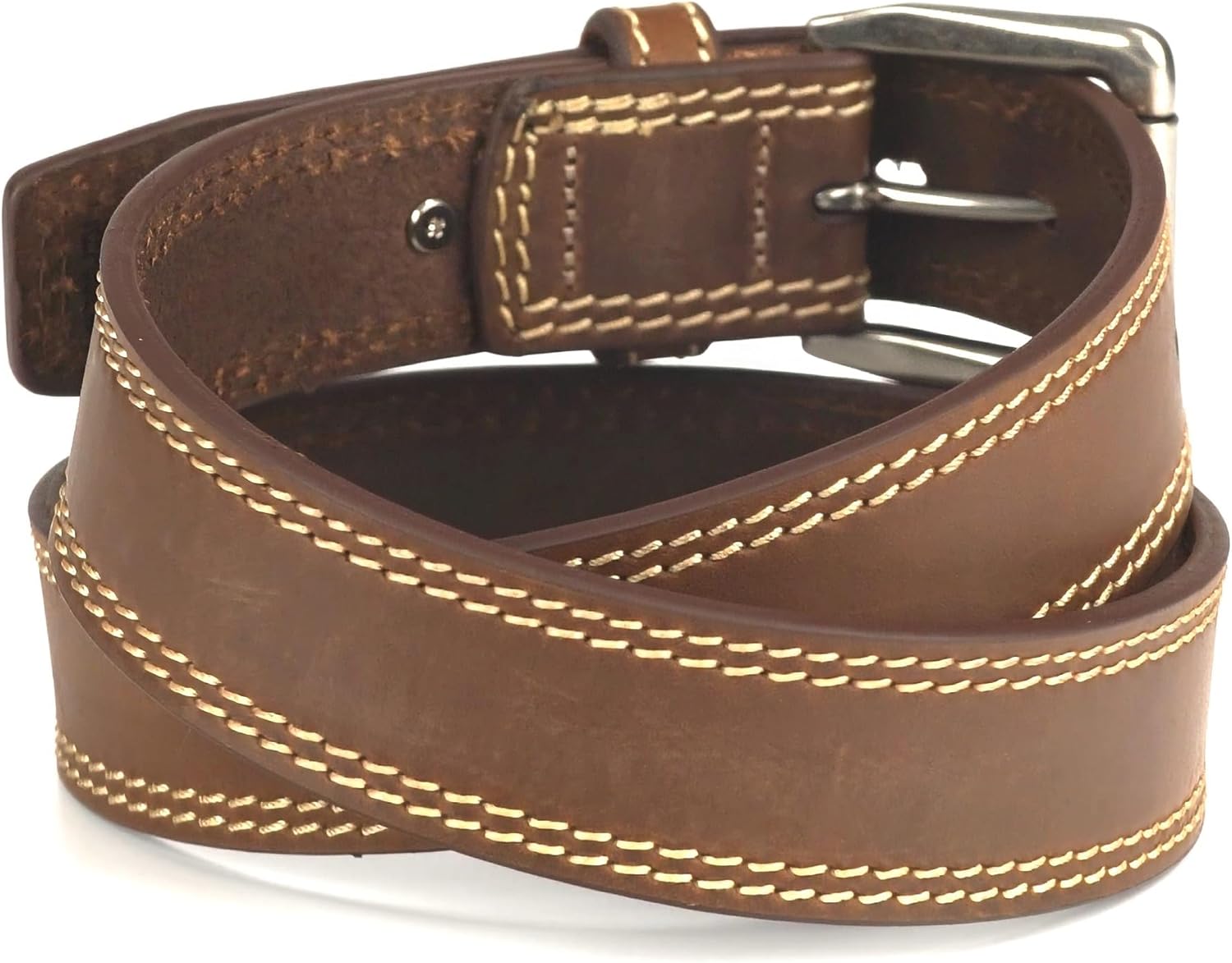 ARIAT Men's Contrast Double-Stitched Leather Belt - Image 4