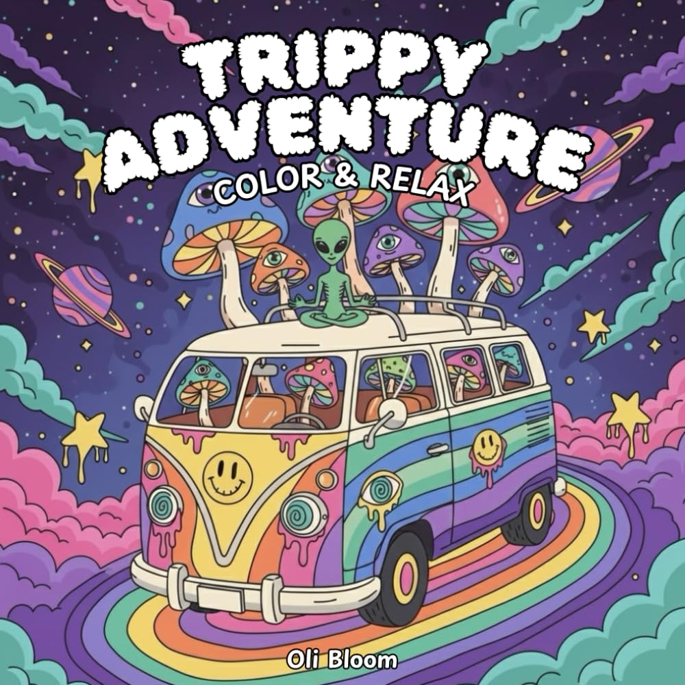 TRIPPY ADVENTURE : Color & Relax: Bold & Easy Coloring Book (COLORING ADVENTURE)