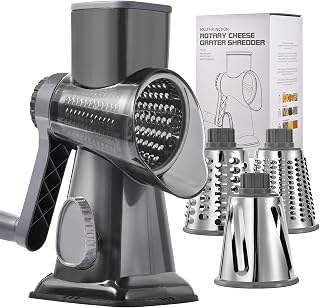 Cheese Grater Hand Crank Rotary Vegetables Shredder with Handle