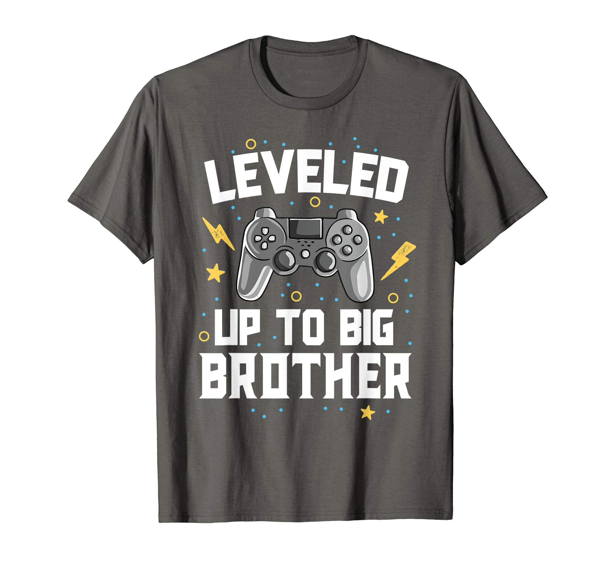 Leveled Up To Big Brother Baby Announcement Gaming Gamer T-Shirt