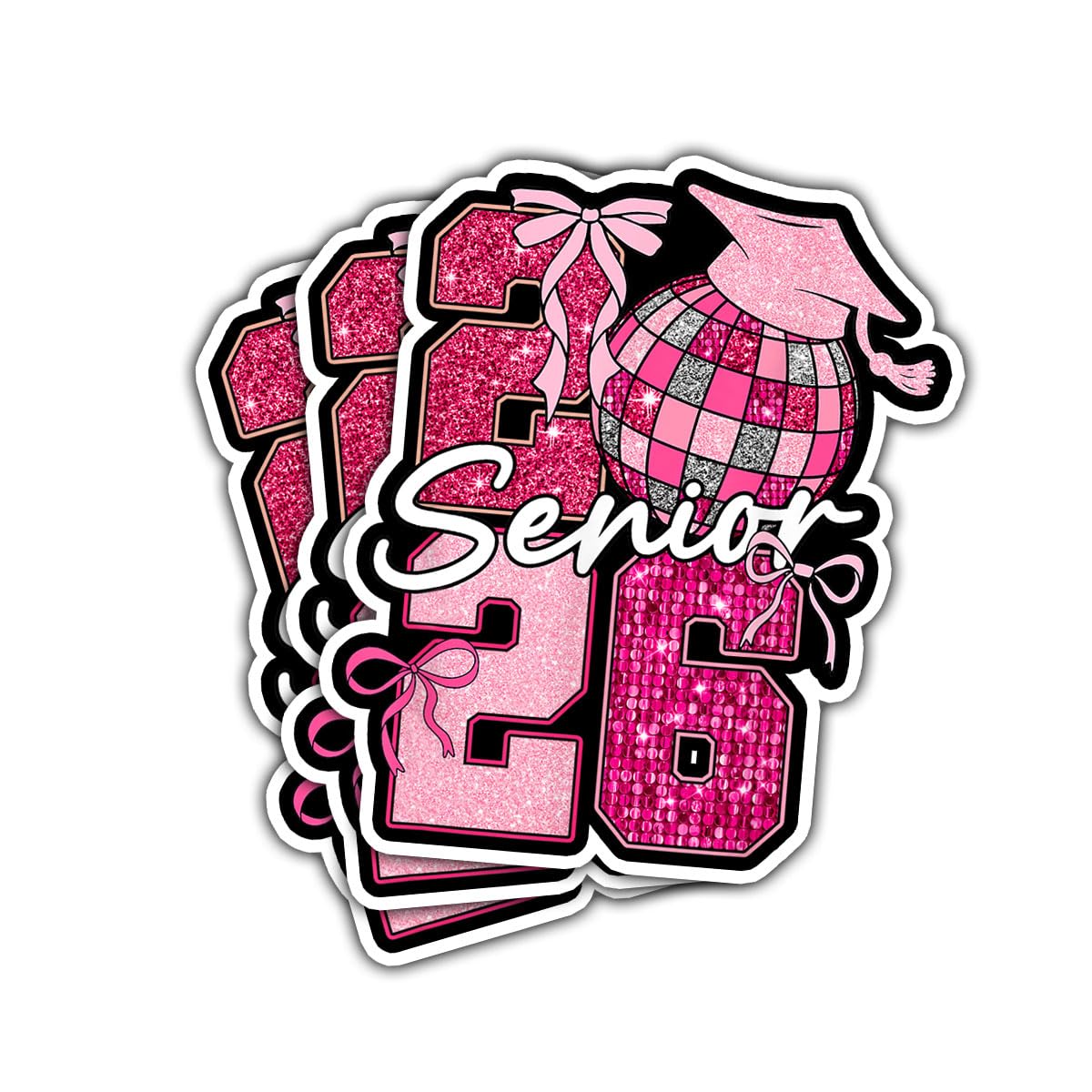 3Pcs-3" Senior 2026 Sticker Pack Cute Girly & Boy High School Sticker for | Student 2026 Senior Stickers Graduation Class of 2026 Gift College Student