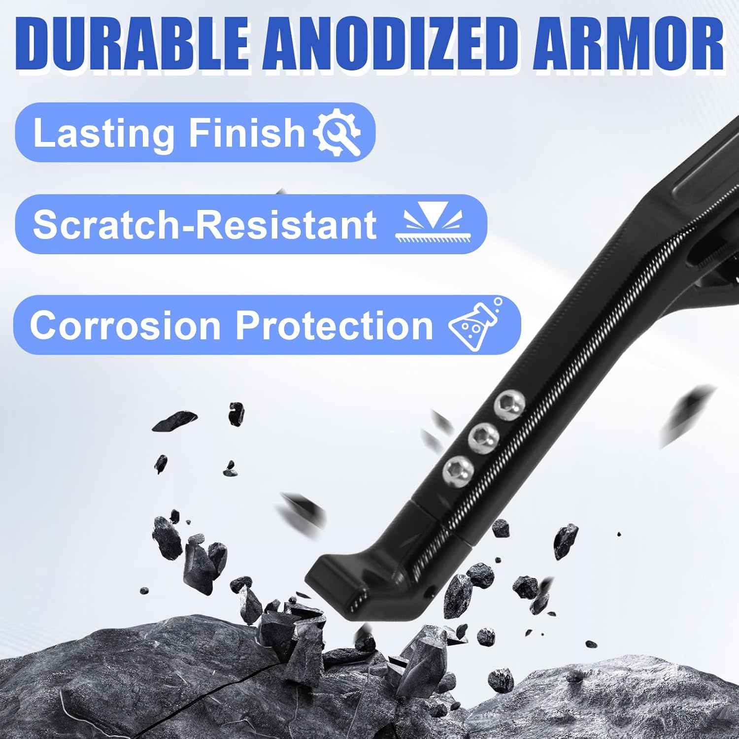 Adjustable Kickstand Foot Side Stand Support for Surron Light Bee X/S E-Ride Pro S SR SS Talaria Sting E-Ride Pro (Black)