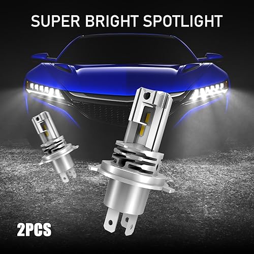 Miniatura 6 de Slykew 2 piezas de repuesto de bombillas LED H4 para automóvil, 9-32 V, 24 W, 6000 K, impermeables, accesorios de bombillas de iluminación de