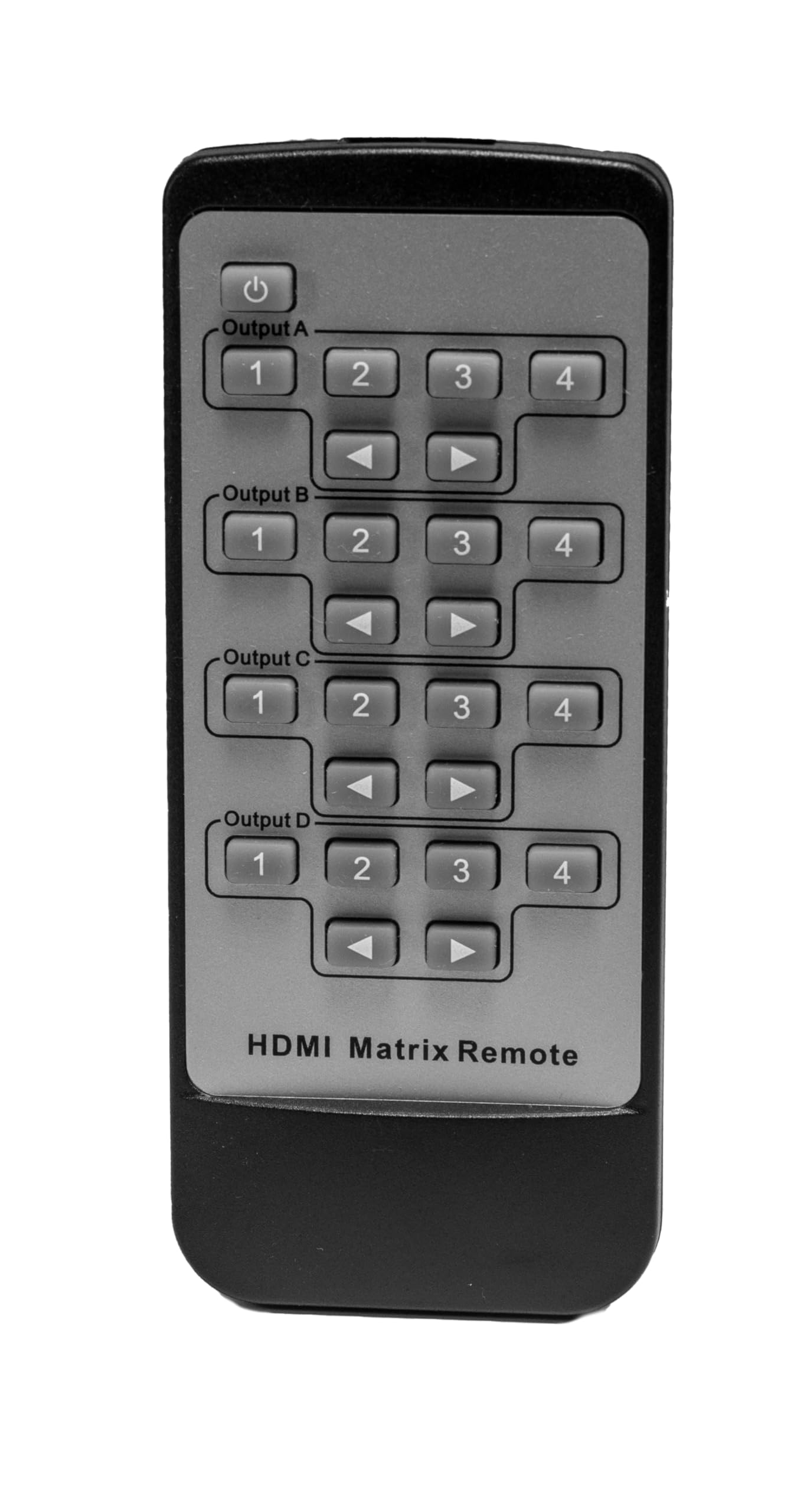 Telecomando di ricambio a infrarossi per switch a matrice HDMI 4x4 modelli MX4K44E-70DS e MX4K44E-BT150.