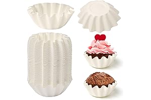 100 Pieces Wave Cupcake Liners