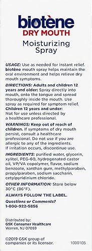 Miniatura 8 de biotène Spray hidratante para la boca seca, espray hidratante para boca seca y mal aliento, menta suave, 1.5 onzas líquidas