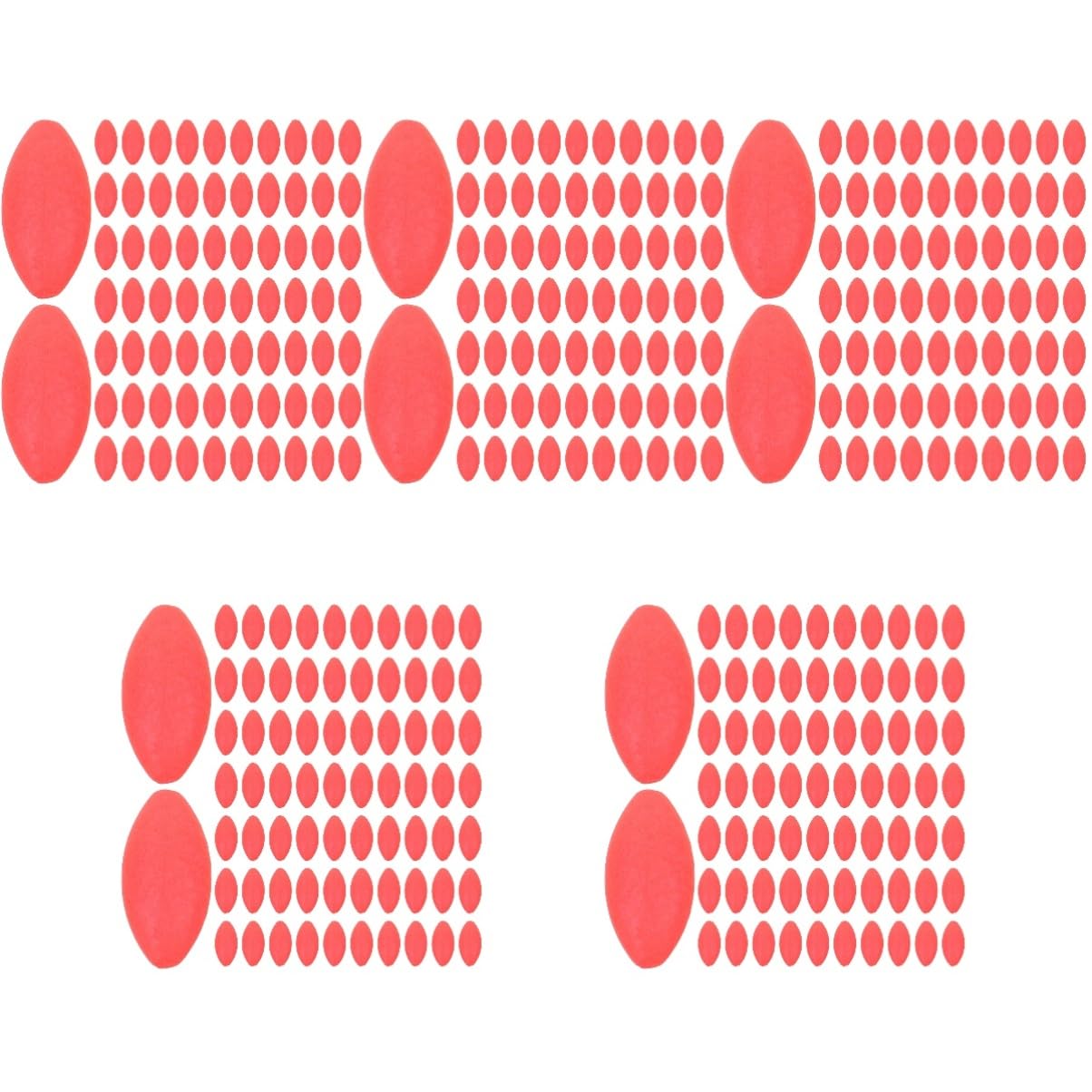 TOYANDONA 5 Ensembles Attendre La Pêche Flotteur De Pêche Attaquer pour Flotteurs À Piquets Perles Matériel De Pêche Articles De Pêche Plastique Rouge 200 Pièces * 5