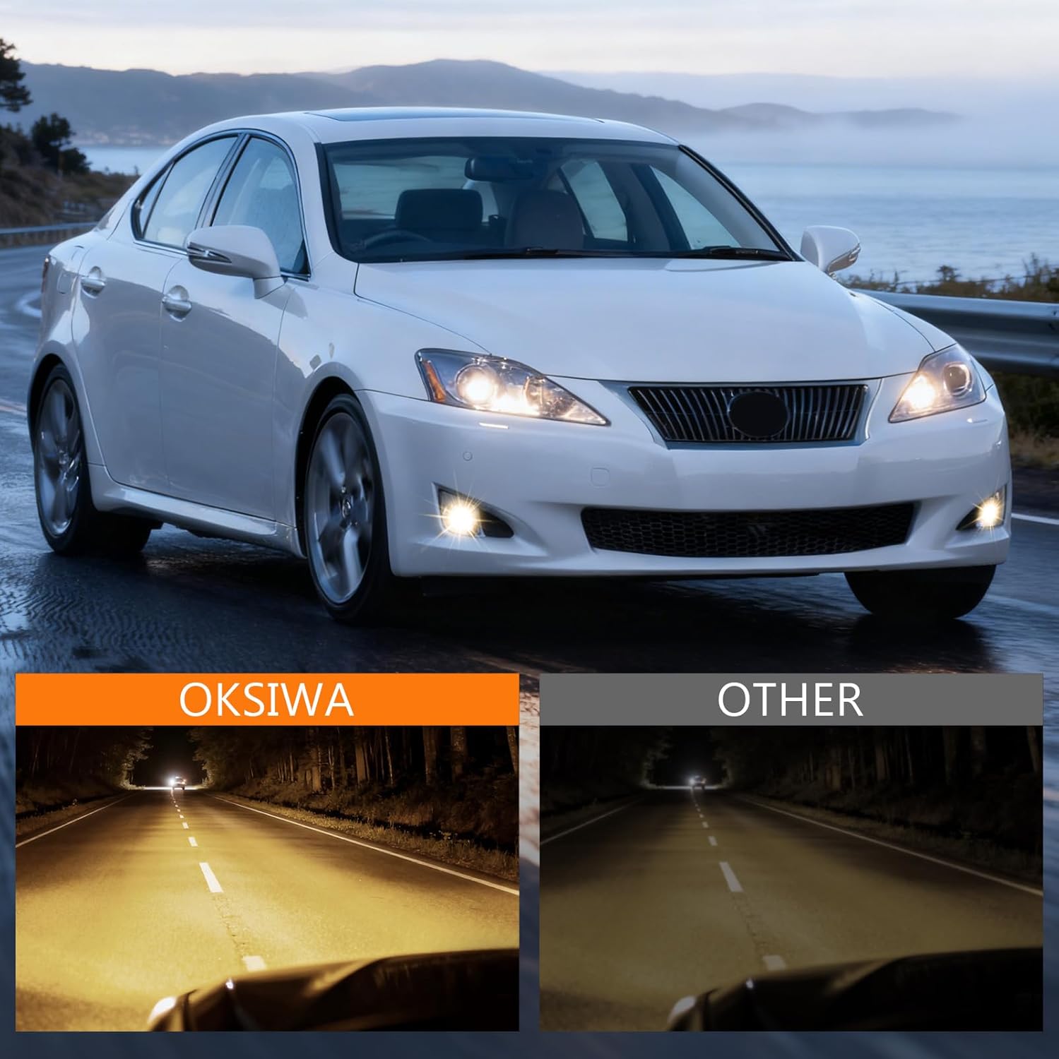 Fog Lights for Lexus IS250 IS350 2006-2010 (Not fit for IS 250C and IS 350C model), Front Bumer Light Fog Lamp One Pair, Plug and Play, Easy to Install