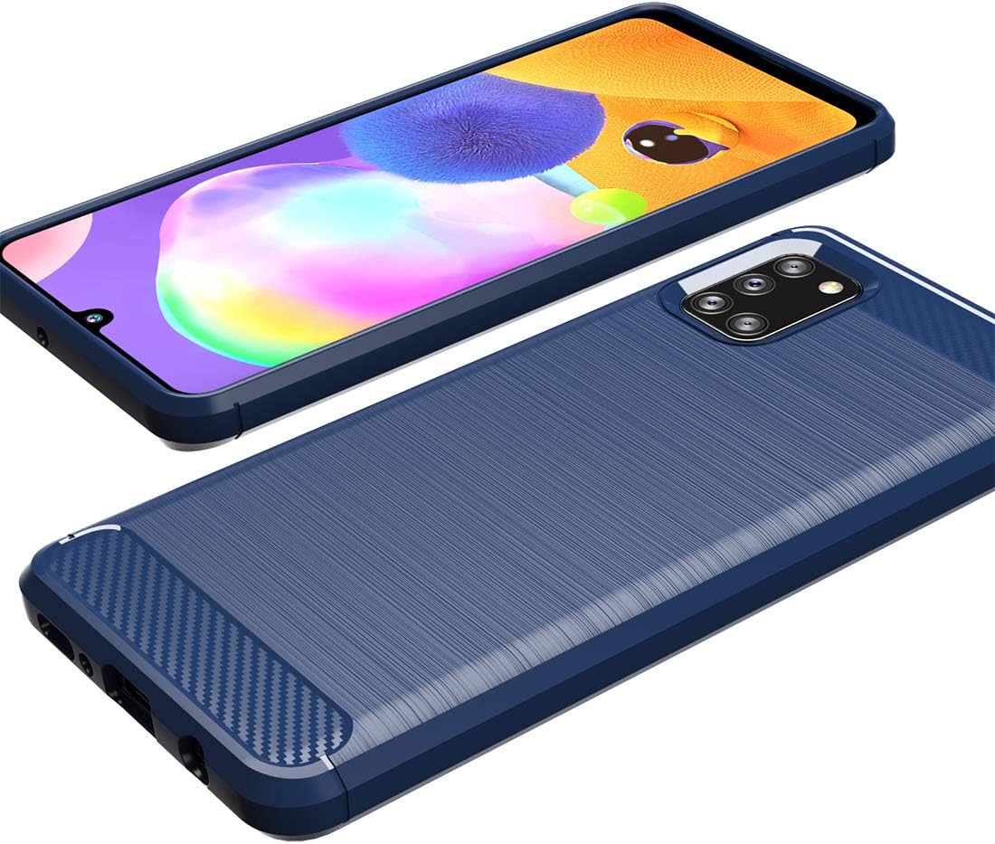 Osophter for Galaxy A31 Case Shock-Absorption Flexible TPU Rubber Protective Cell Phone Cover for Samsung Galaxy A31(Blue)