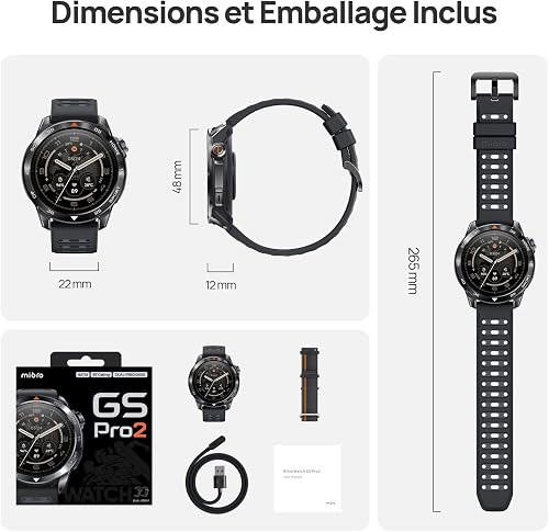 Mibro GS Pro2 Montre Connectée Homme, GPS, 20J, Spécialisé Padel&Running - 10