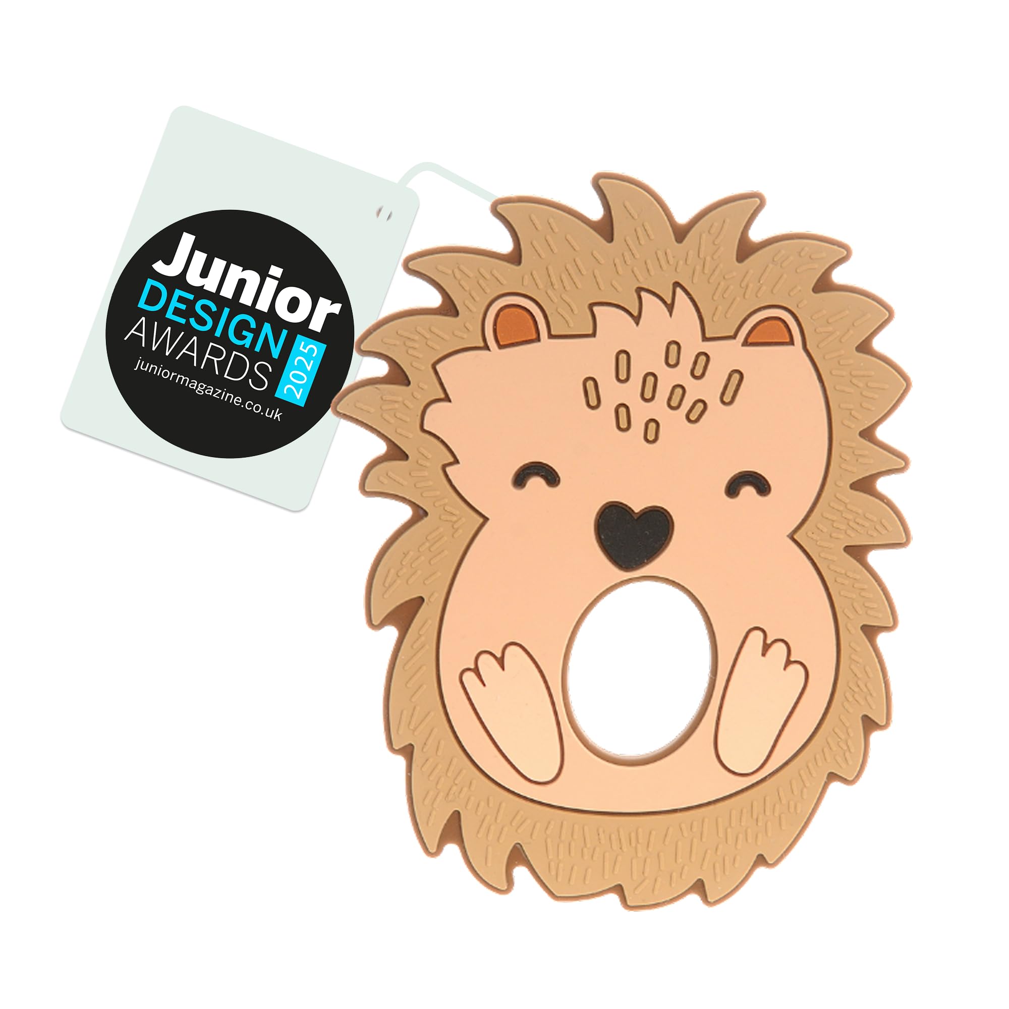 Ziggle Hedgehog Silicon Teether | Soft Silicone Chew Toy for 3 Months+ Infants | Textured for Soothing Pain Relief & Sensory Play | Easy Grip BPA-Free Baby Teething Toy
